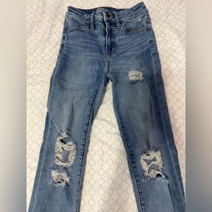 American eagle stretchy, distressed jeans